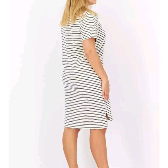 Buffalo David Bitton Women's XXL Striped Pullover Hi Low Shirt Dress Cotton Rich - Picture 9 of 12